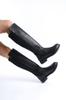 Women Modern Stylish Fashion Boots Boots Faux Leather Casual Boots Elastic Stretch Enpar Black Skin Available