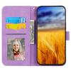 DIERFENG DF-03 For iPhone 16 Plus Wallet Case Lines Imprinted Leather Phone Cover