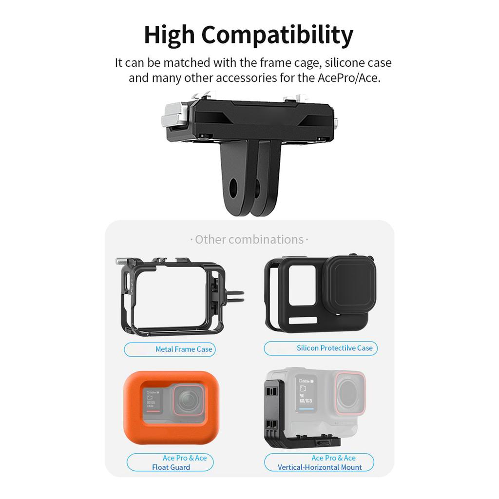 Bracket For Insta360 Ace/Ace Pro Magnetic Mount Extension Base Quick Release Action Camera Holder Accessories