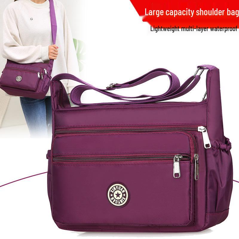 Large Capacity Women's Single-Shoulder Crossbody Bag - Stylish Oxford Nylon for Middle-Aged Moms