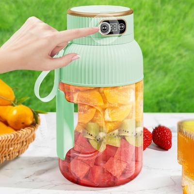 Multifunktionaler tragbarer Entsafterbecher mit Digitalanzeige, großer Kapazität, über USB wiederaufladbar, kabelloser Smoothie-Mixer