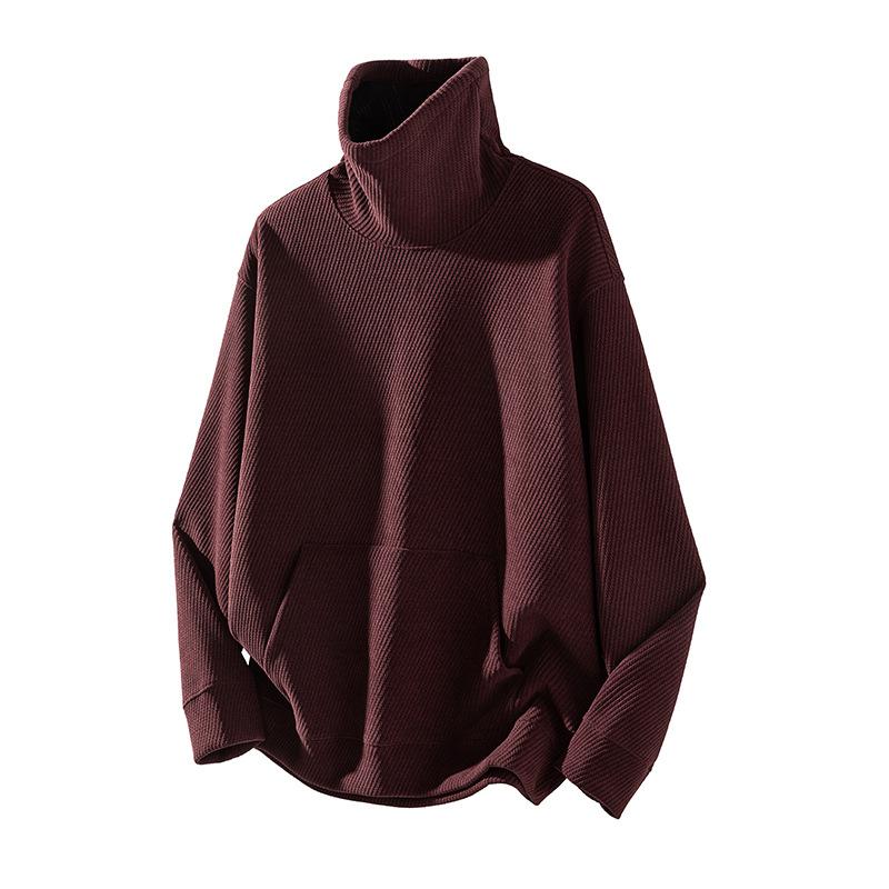 New Autumn and Winter Turtleneck Long-sleeved Sweatshirt for Men Heavy High-end Knitted Sweater Jacket