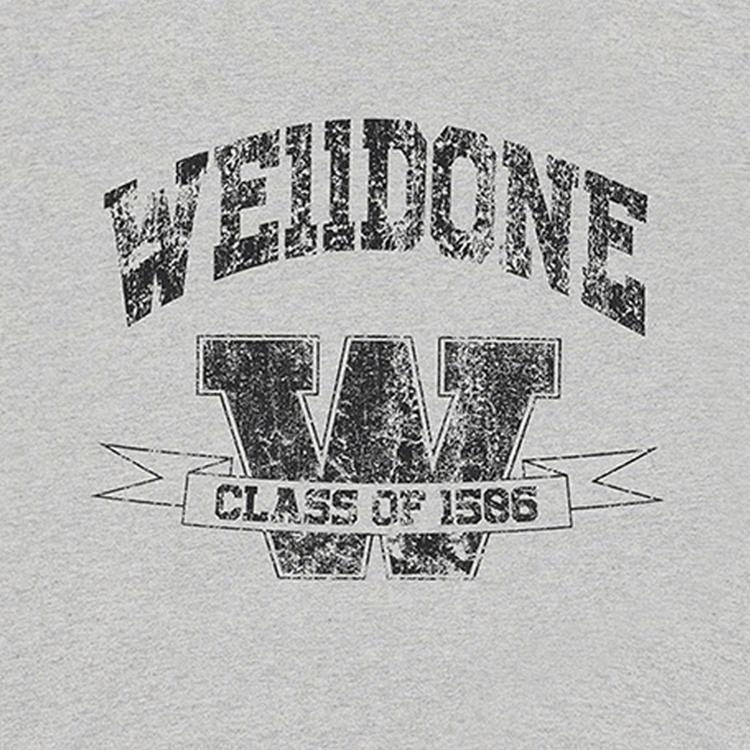 We11done College Element Versatile Casual Short Sleeve T-Shirt Unisex Tops WD-TT2-25-743-U-MG