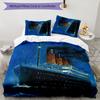Titanic 3-teiliges Bettwäsche-Set Bettbezug Verschluss Enthält 1 Bettbezug & 2 Kissenbezüge für Alle Jahreszeiten Schlafzimmer Zuhause Wohnheim Dekor