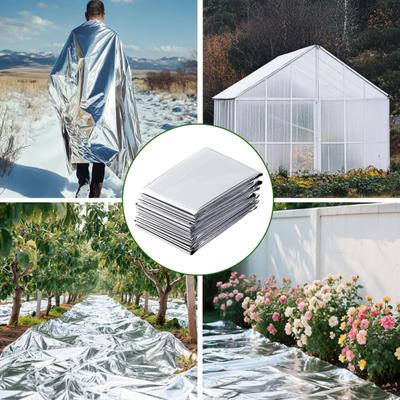 Yousheng Greenhouse Reflective Film Silver Reflective Mylar Film Garden Covering Foil Sheets Increase Plants Growth for Grow Room First Aid Survival