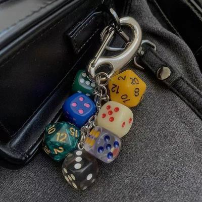 Vintage nepravidelná kostka klíčenka přívěsek na tašku personalizovaná kreativní řetízek na mobil nový batoh dekorace doplňky dárky