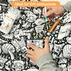 DIY Coloring Blanket with 24 Colored Markers Creative Personalization Pattern Blanket Stress Relief Unique Paint Art Decor Gift