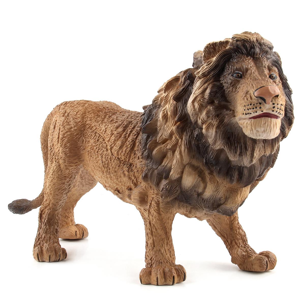 

English Animal World Wild Forest Animal Cognition Figure Hollow Model Simulation Lion Ornament Toy