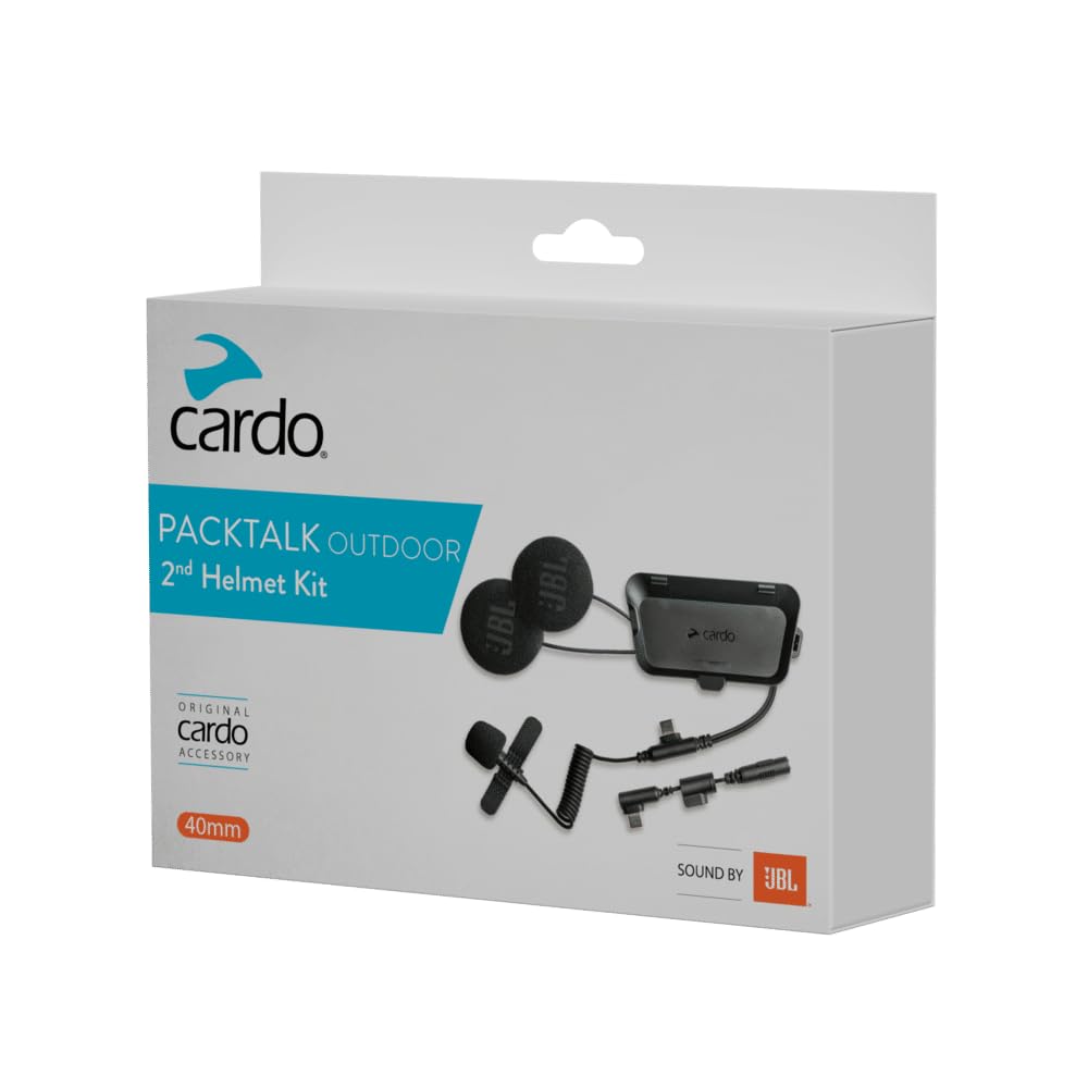 Cardo Packtalk Outdoor Intercom System with Dedicated Helmet Kit (ACC00017)