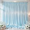 1PC Satin Backdrop Curtains Baby Shower Photo Background Drapes for Birthday Party Wedding Arch Stage Back Drop Cloth Decoration