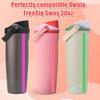 6pcs Straw Replacements for Owala FreeSip Sway 30oz, Plastic Straws Reble with Cleaning Brush Tumbler Cup Accessories Parts Compatible with Owala