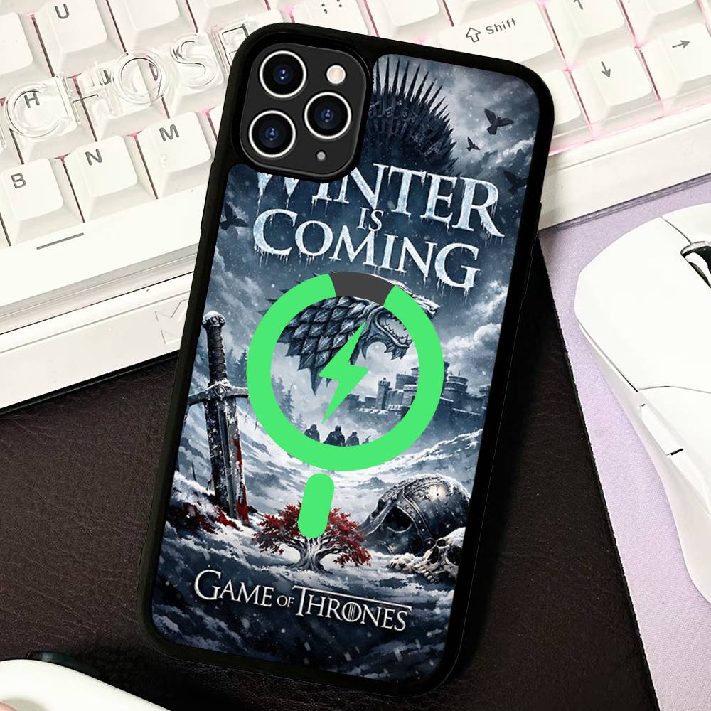 Film G-Game Of T-Thrones Phone Case For IPhone 13 14 15 11 12 16 17 Pro Max Plus For Magsafe Magnetic Shell