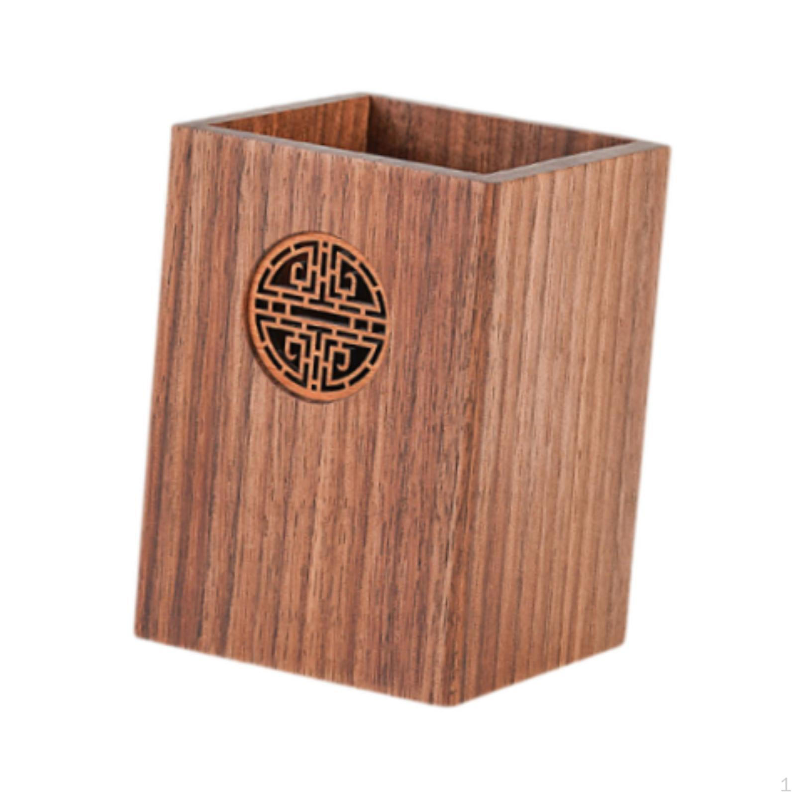 

Деревянный контейнер для карандашей и кисточек для макияжа для использования в офисе и дома Style A