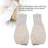 Beekeeping Protective Gloves with Long Canvas Sleeve Beginners Beekeepers Working Tool (XXL)