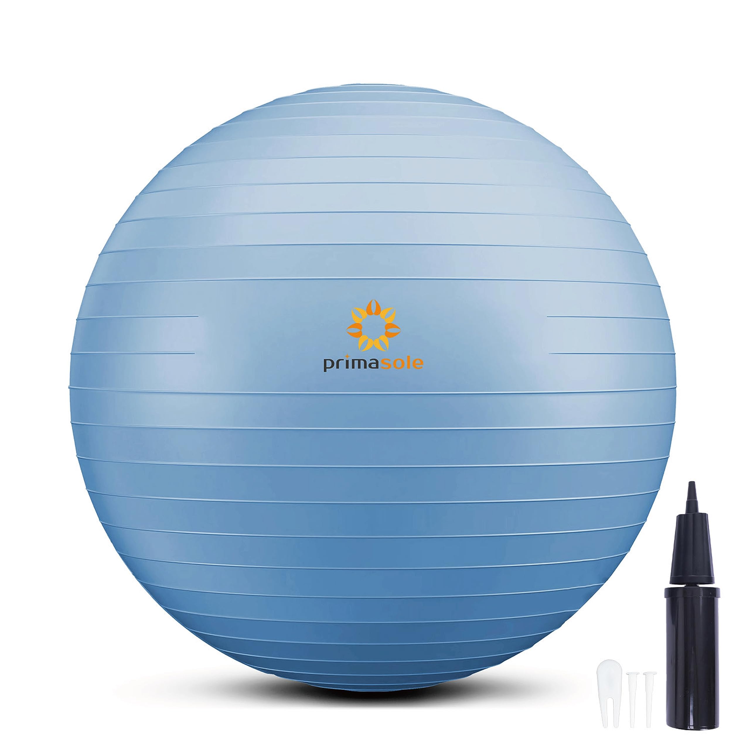 [Эксклюзив для Amazon.co.jp] Фитнес-мяч Prima Sole, 65 см, бледно-серый, с воздушным насосом, мяч для баланса, фитнес, пилатес, PSS91NH017
