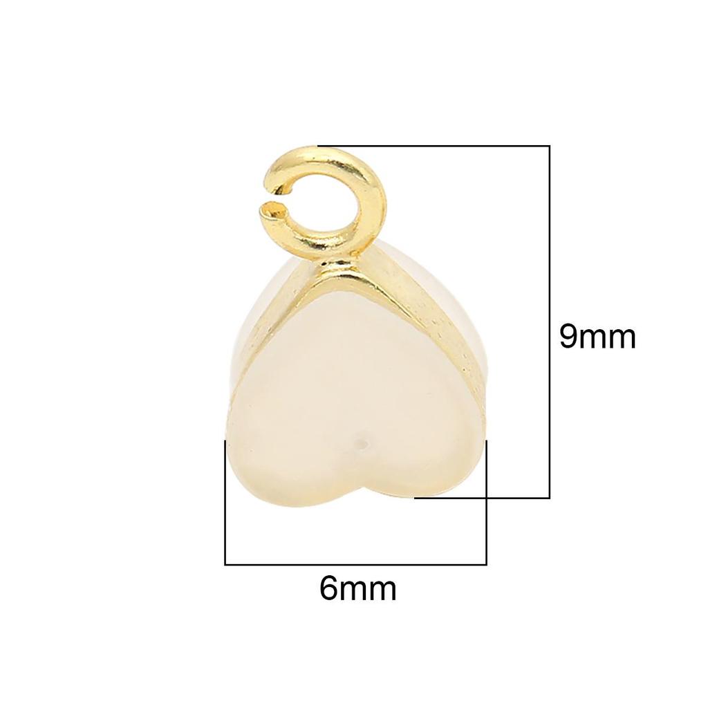 Kupfer Herz Charms Anhänger DIY für Frauen Ohrring Herstellung Zubehör