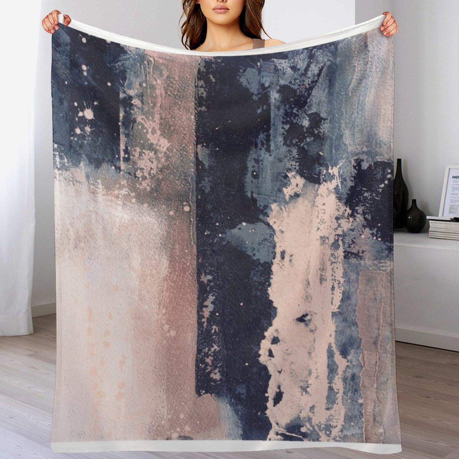 

Horizontal pink navy Throw Blanket Luxurious Soft Fuzzy Blanket for Sofa Bed 102x76cm(40x30in)