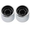 Musiclily Pro Metric Steel Dome Knobs with Indicator Dots for Imported Electric Chrome of Pop-In Guitars/Basses, (Set 2)