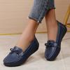 Echtes Leder Damen Ballerinas Mode Schwarze Schuhe Damen Mokassins Damenschuh Tenis Schuhe Damen Runde Spitze Übergrößen Schuhe Weiblich