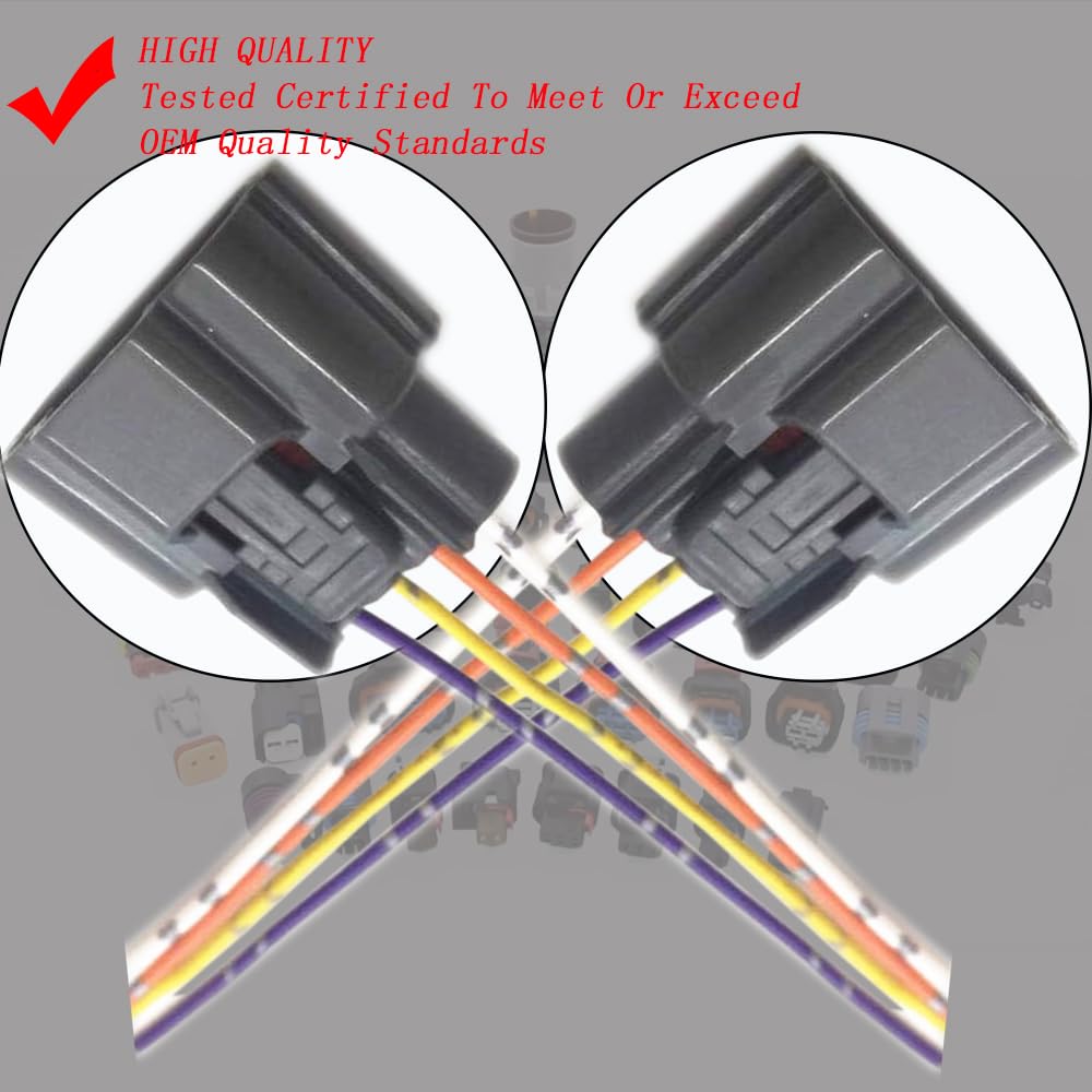 4PIN MAP Air Intake Pressure Sensor Connector Harness Plug Replacement for Cummins M11 ISC ISL ISM ISX ISB ISF 2.8 3.8 Replacement for Dodge Ram 2500