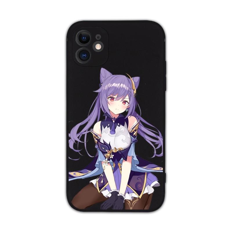 

Чехол Genshin Impact Keqing для телефона IPhone 14 11 12 13 Pro Max X XR XSMax 6 6S 7 8 Plus SE 2022, мягкий квадратный цветной чехол для телефона iPhone SE 2020-2022