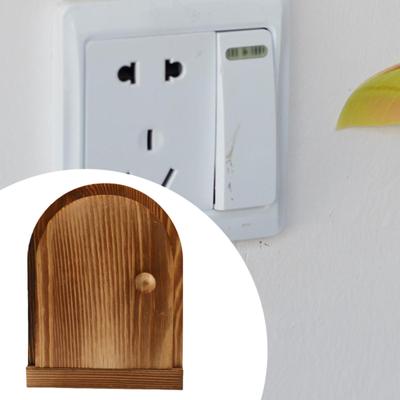 כיסוי מגן למפסק עץ מדבקת מפסק קיר קישוט שקע רב-תכליתי