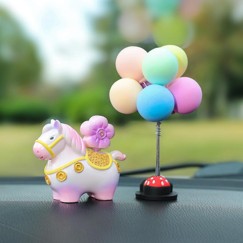 Little Pony Fufu Resin Figurine - Creative Car Console Decoration