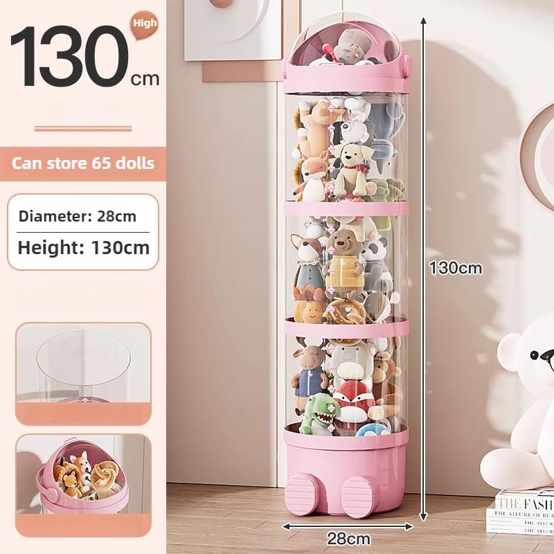 

Toy Storage Tube Doll Organizer Bucket Large Transparent Organizing Cylinder Multifunctional Luxury Plastic Organization Boxes