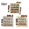 Twelve Month Decorative Wall Art 12-Month Cross Stitch Kit, DIY Four Seasons Embroidery Seasonal Monthly Kit Stamped Stitching Craft Set for