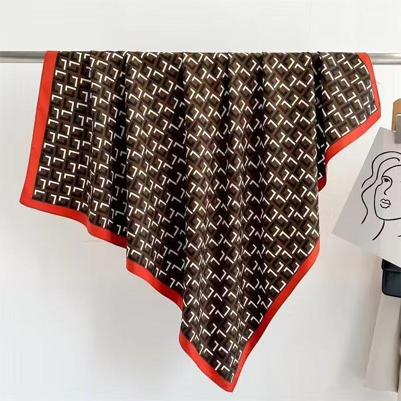 Ethnic Style Print 90 Square Scarf Summer Woman Headband Muslim Hijab Shawls Ladies Simple Bandana Retro Islamic Turban