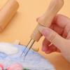 Felting Needle Wood Handle Felting Needle Tool with Felting Needle Embroidery Punching Tool MultiplNeedle Felting Handle