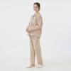 Lunaluz Women S Long Sleeve Collar Neck Two Piece pajamaS briSh Cotton