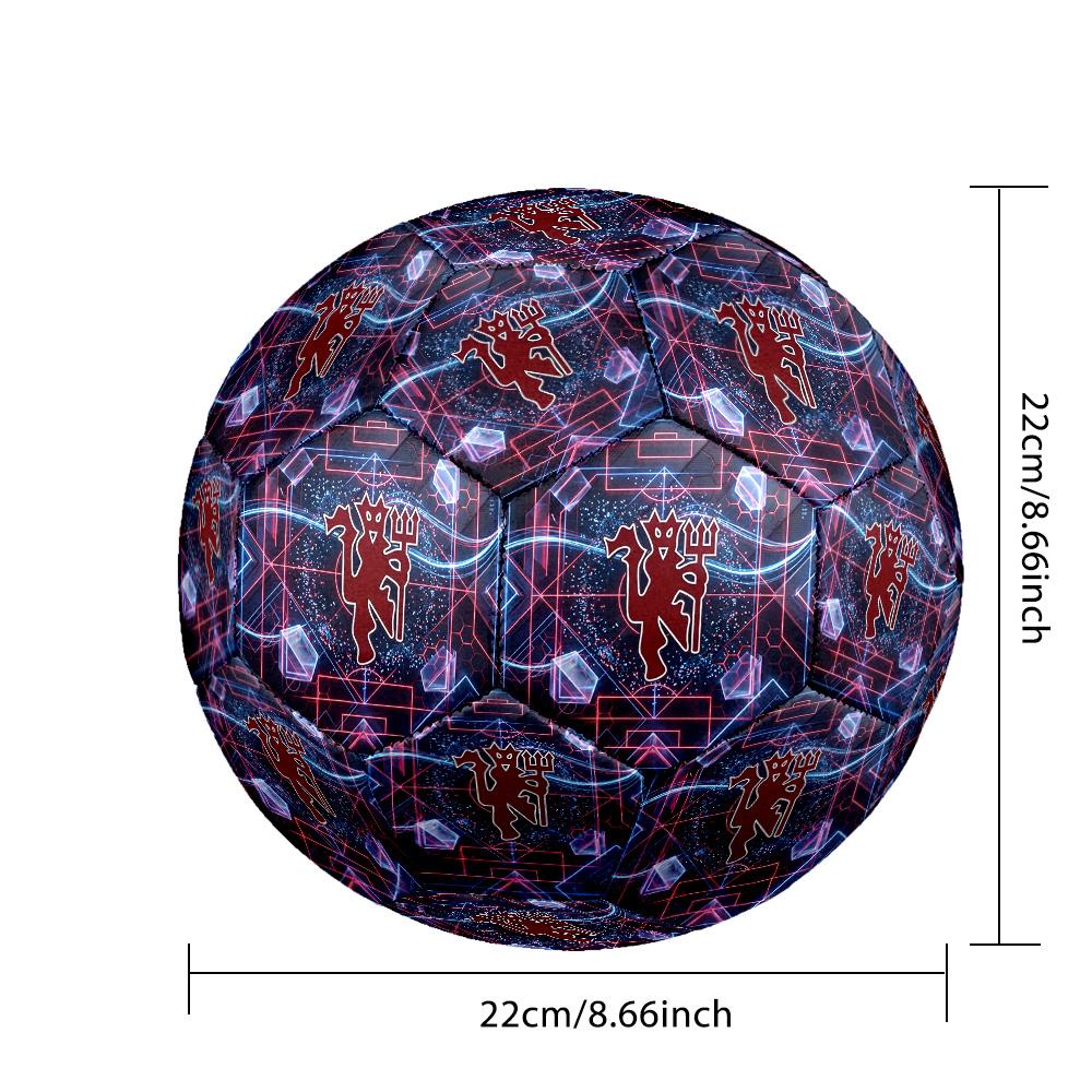 Manchester United Theme Soccer Ball Size 5 Soccer Ball Soft Touch Professional Training Football for Outdoor Sports
