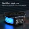 Multifunctional Wireless Charging Bedside Lamp with Perpetual Calendar, LED Night Light, Alarm Clock, and Color Atmosphere Lighting