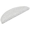 VidaXL Tapis d'escalier 15 pièces 56 x 17 x 3 cm Blanc Demi-rond 133898