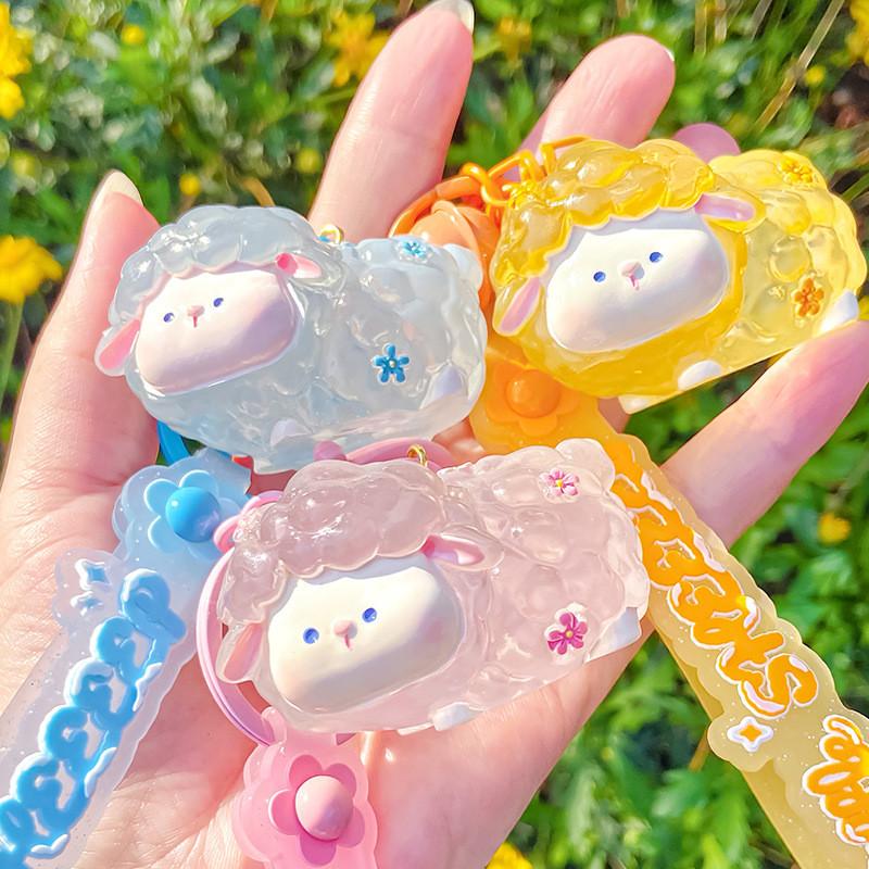Colored Sheep Brightly Keychain Cute And Fun Semitransparent Resin Keyring For Use Personal