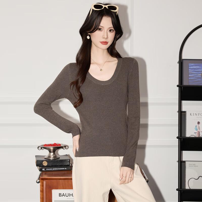 Terloman Women's U-Neck Knit Sweater