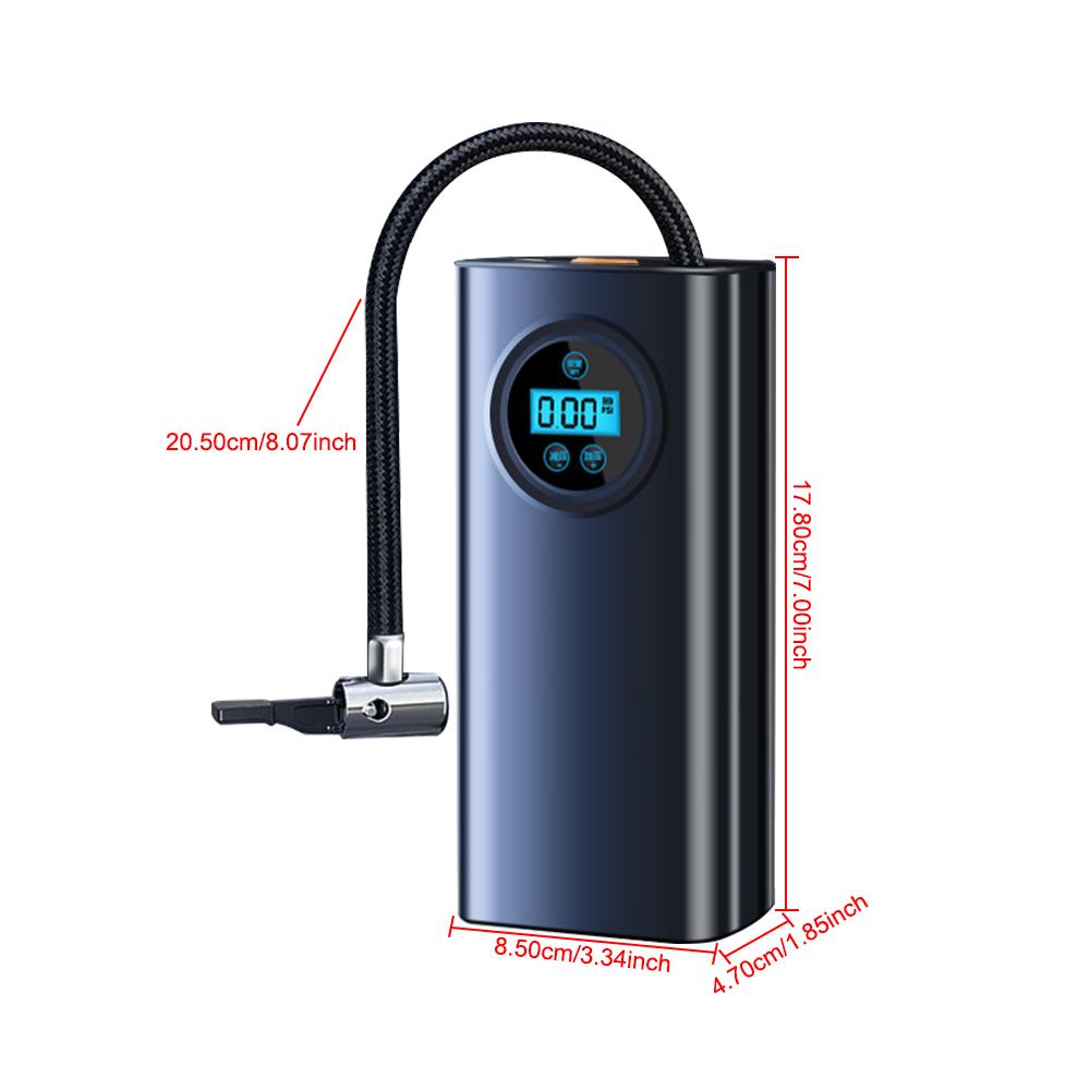 Pompă de umflare a anvelopelor fără fir Pompă de aer electrică pentru mașină pentru motocicletă montată pe mașină, bilă pentru bicicletă, umflator automat, compresor de aer