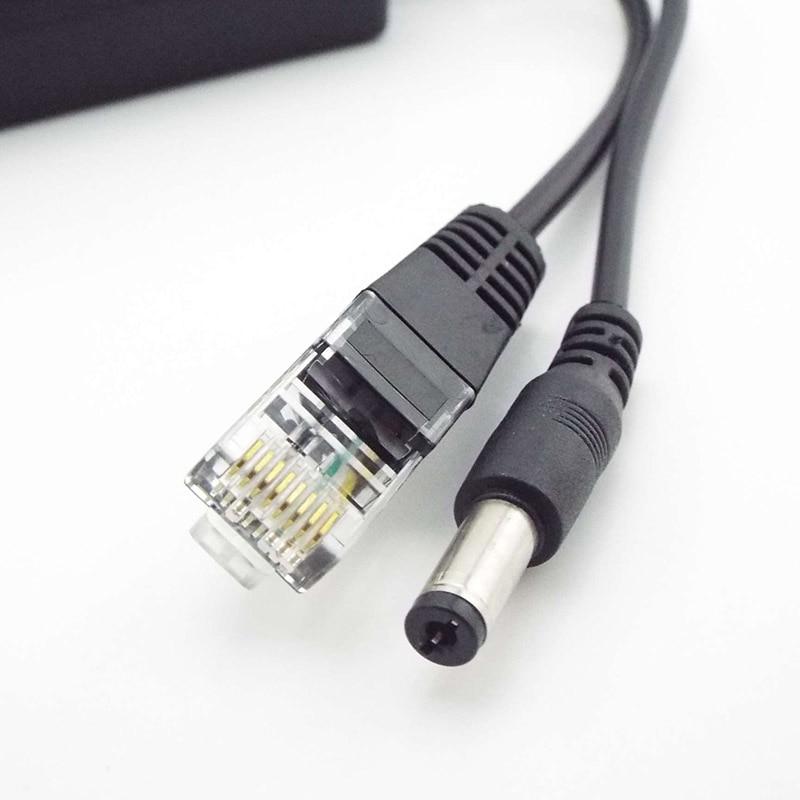 48V zu 12V Poe Splitter Stecker Power Adapter Injektor Schalter Für Ip Kamera Wifi Injektor Kabel Wand stecker Stromquelle