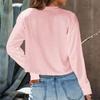 Damska bluza oversize z okrągłym dekoltem, krótka, kolorowa, casualowy top
