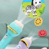 1Pcs+3Carsd Cartoon pattern projection flashlight toy glowing puzzle toy
