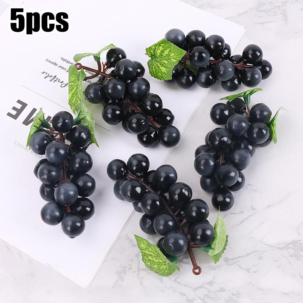 Lifelike Artificial Grape Fruit Leaves Plant for Home Showcase Display