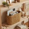 Handmade Woven Storage Basket, Simple Desktop Snack Storage Basket, 2 Pcs Straw Woven Storage Basket