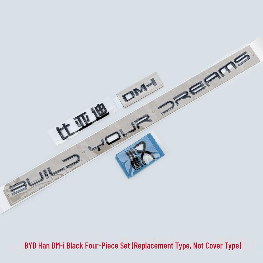 BYD Han Rear Emblem Sticker for EV DMI 3.7S Blacked-Out Warrior Trunk Modification