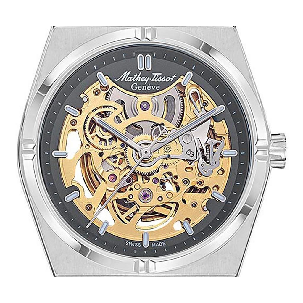 Mathey-Tissot Reloj para Hombre Zeus Skeleton Acero Inoxidable Esfera Gris Automático H118CFAS