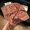 Hong Kong style burgundy printing waist silk scarf belt jeans waist accessories new square scarf fart curtain waist seal