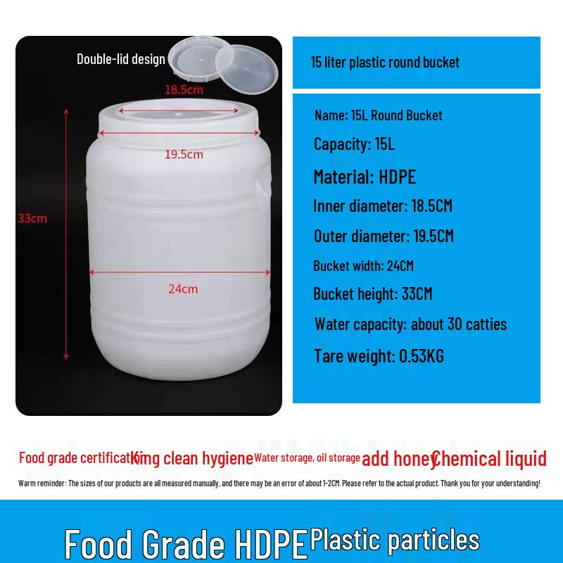 Extrem großer Gärbehälter aus lebensmittelechtem Kunststoff mit Deckel für Enzymbrauerei & Tierfutteraufbewahrung