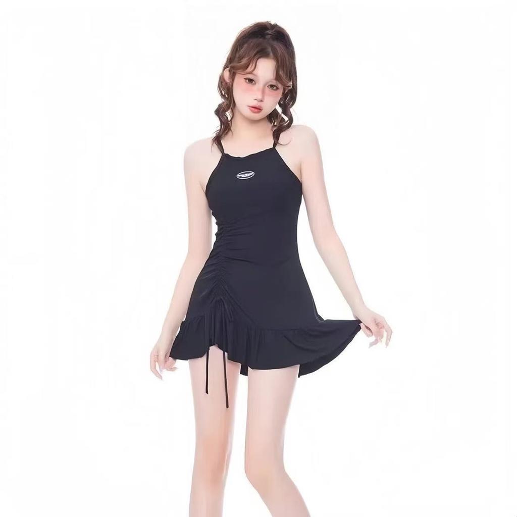 1011 new summer dress swimsuit summer white seaside vacation small red dress hot spring one-piece swimsuit women