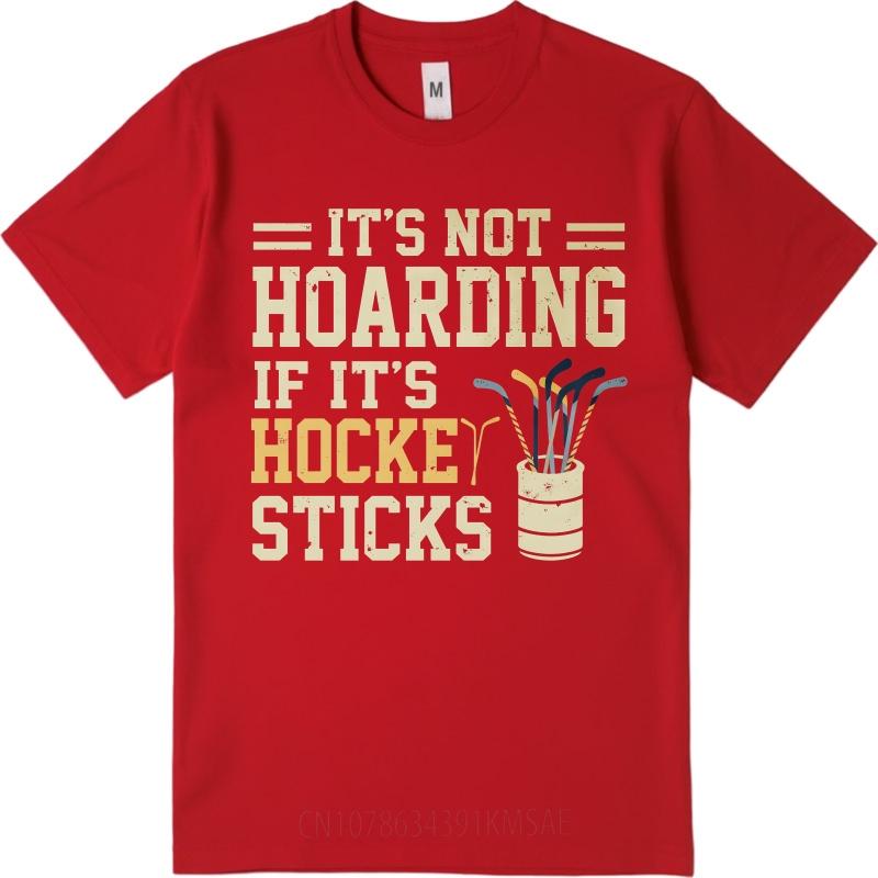 Plus Size Summer Teenagers Tshirt Its Not Hoarding If Its Hockey Sticks Short Sleeve Solid Color Round Neck Tshirt 4XL