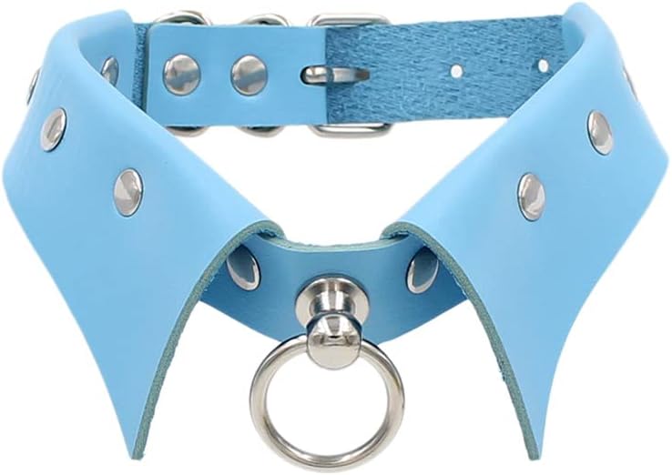 Gotische Lederhalsbänder Schwarz Punk Nachtclub Schmuck Zubehör Für Frauen Freundin white
